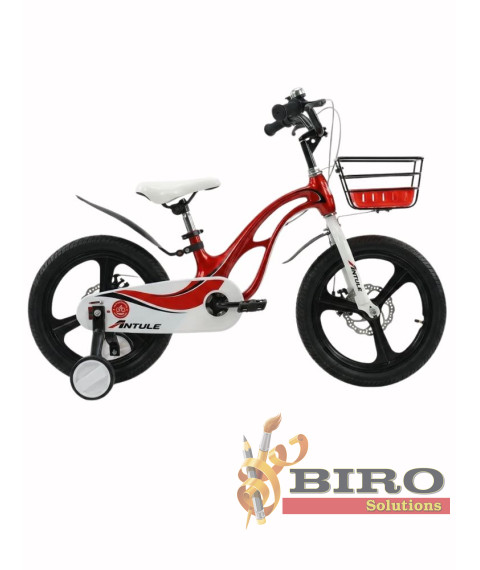 Bicicletă pentru copii Antule 18 inch, negru–roșu
